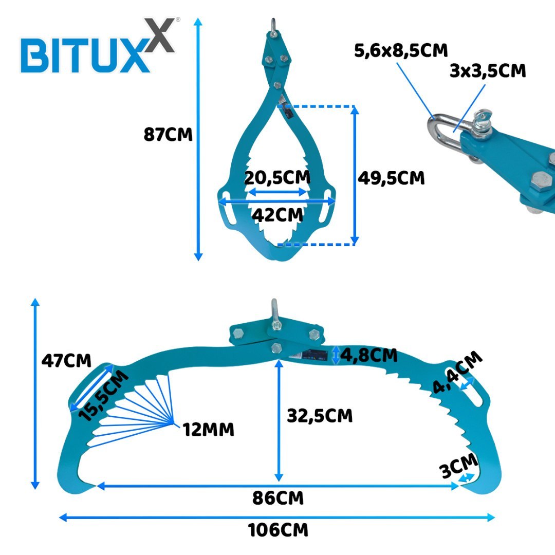 Kleště na dřevo Bituxx 760 mm 1500 kg M18887